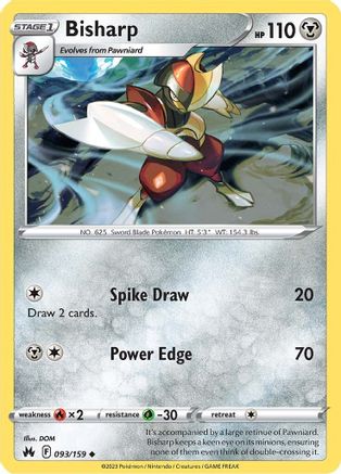 Bisharp 093/159  Crown Zenith - Uncommon