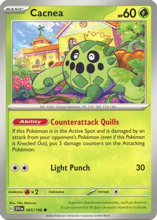 Cacnea 005/198  SV01 Scarlet & Violet Base Set - Common