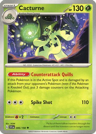 Cacturne 006/198  SV01 Scarlet & Violet Base Set - Uncommon