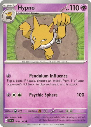 Hypno 083/198  SV01 Scarlet & Violet Base Set - Uncommon
