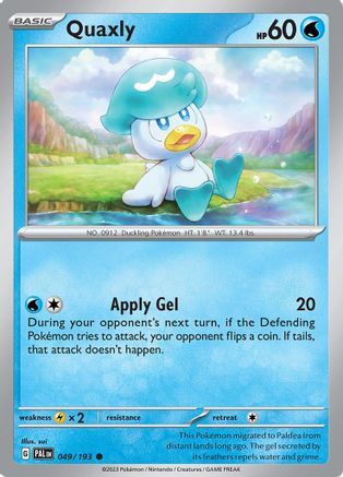 Quaxly 049/193  SV02 Paldea Evolved - Common