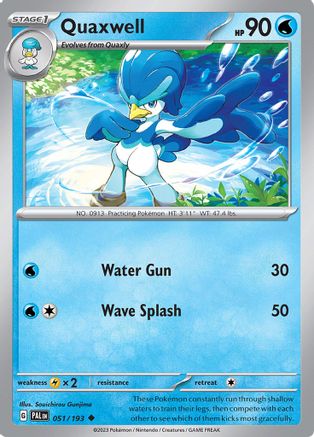 Quaxwell 051/193  SV02 Paldea Evolved - Uncommon