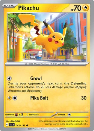 Pikachu 062/193  SV02 Paldea Evolved - Common