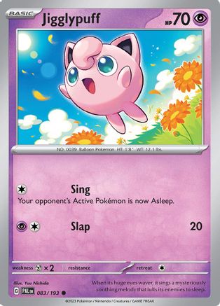 Jigglypuff 083/193  - Reverse Holofoil SV02 Paldea Evolved - Common