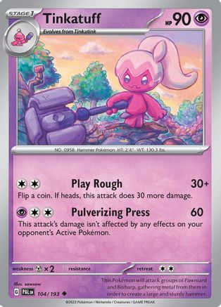 Tinkatuff 104/193  - Reverse Holofoil SV02 Paldea Evolved - Uncommon