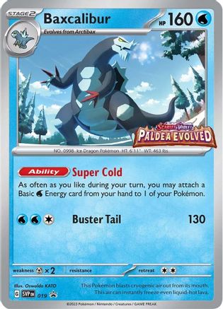 Baxcalibur 019  - Holofoil SV Scarlet & Violet Promo Cards - Promo
