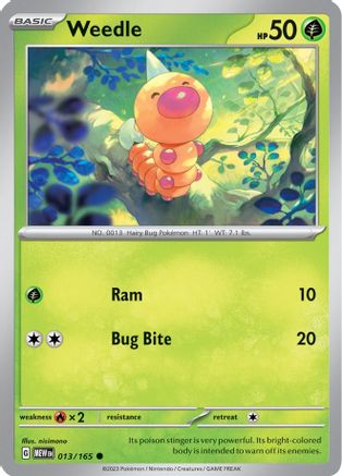 Weedle 013/165  SV Scarlet & Violet 151 - Common