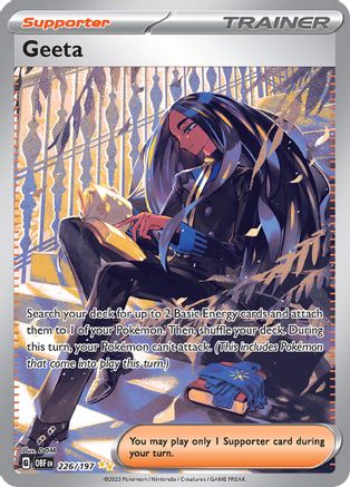 Geeta 226/197  - Holofoil SV03 Obsidian Flames - Special Illustration Rare