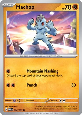 Machop 066/165  - Reverse Holofoil SV Scarlet & Violet 151 - Common