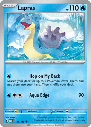 Lapras 131/165  SV Scarlet & Violet 151 - Uncommon