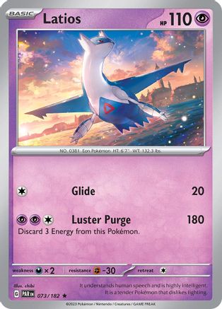 Latios 073/182  - Holofoil SV04 Paradox Rift - Rare