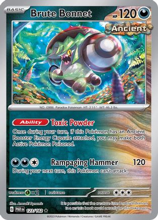 Brute Bonnet 123/182  - Reverse Holofoil SV04 Paradox Rift - Rare
