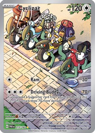 Cyclizar 215/182  - Holofoil SV04 Paradox Rift - Illustration Rare