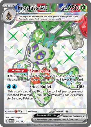 Froslass ex 217/182  - Holofoil SV04 Paradox Rift - Ultra Rare