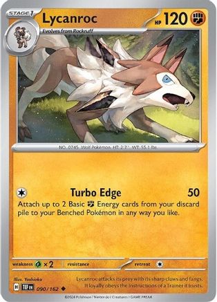 Lycanroc 090/162  - Reverse Holofoil SV05 Temporal Forces - Uncommon