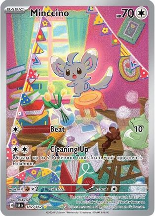 Minccino 182/162  - Holofoil SV05 Temporal Forces - Illustration Rare