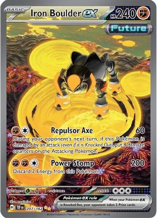 Iron Boulder ex 207/162  - Holofoil SV05 Temporal Forces - Special Illustration Rare
