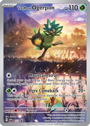 Teal Mask Ogerpon 123  - Holofoil SV Scarlet & Violet Promo Cards - Promo