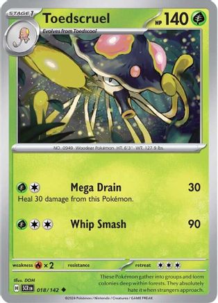 Toedscruel 018/142  SV07 Stellar Crown - Uncommon