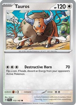 Tauros 112/142  SV07 Stellar Crown - Common