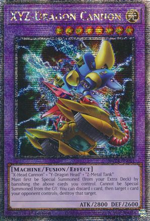 XYZ-Dragon Cannon (Alternate Art) (Quarter Century Secret Rare) (MP24-EN011) - 25th Anniversary Tin: Dueling Mirrors 1st Edition