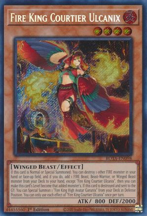 Fire King Courtier Ulcanix (ROTA-EN098) - Rage of the Abyss 1st Edition