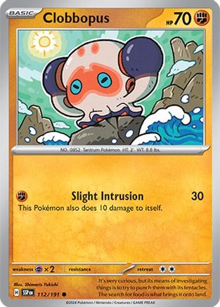 Clobbopus 112/191  SV08 Surging Sparks - Common