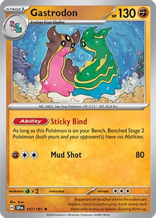 Gastrodon 107/191  - Holofoil SV08 Surging Sparks - Rare