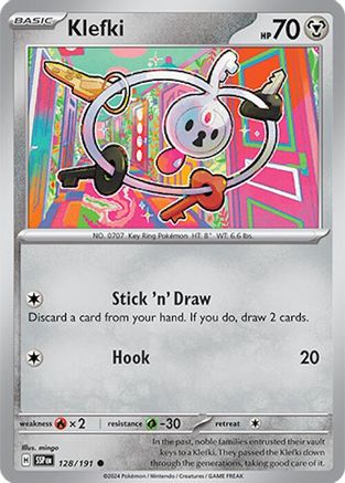 Klefki 128/191  - Reverse Holofoil SV08 Surging Sparks - Common