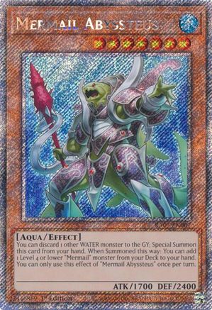 Mermail Abyssteus (Platinum Secret Rare) (RA03-EN007) - Quarter Century Bonanza 1st Edition