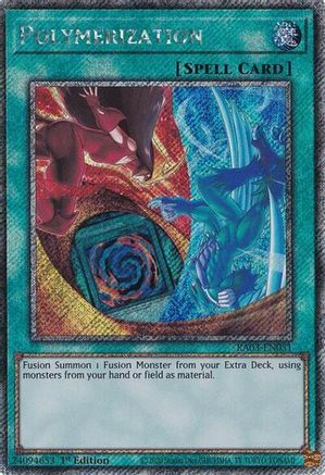 Polymerization (B) (HERO Art) (Platinum Secret Rare) (RA03-EN051) - Quarter Century Bonanza 1st Edition
