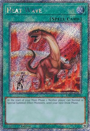 Heat Wave (Platinum Secret Rare) (RA03-EN058) - Quarter Century Bonanza 1st Edition