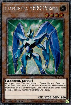 Elemental HERO Prisma (Platinum Secret Rare) (RA03-EN193) - Quarter Century Bonanza 1st Edition