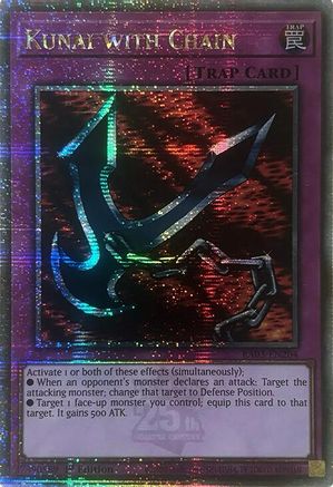 Kunai with Chain (Quarter Century Secret Rare) (RA03-EN204) - Quarter Century Bonanza 1st Edition