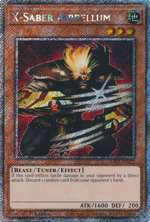 X-Saber Airbellum (Platinum Secret Rare) (RA03-EN221) - Quarter Century Bonanza 1st Edition