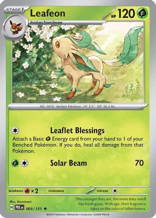 Leafeon 005/131  - Holofoil SV Prismatic Evolutions - Rare