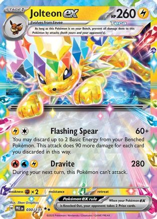 Jolteon ex 030/131  - Reverse Holofoil SV Prismatic Evolutions - Double Rare