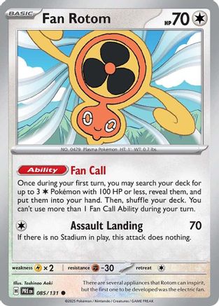 Fan Rotom 085/131  - Reverse Holofoil SV Prismatic Evolutions - Common