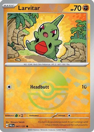 Larvitar (Poke Ball Pattern) 047/131  - Holofoil SV Prismatic Evolutions - Common