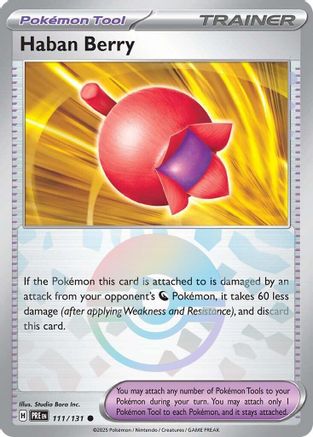 Haban Berry (Poke Ball Pattern) 111/131  - Holofoil SV Prismatic Evolutions - Common
