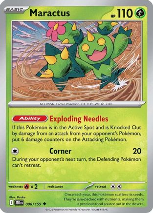 Maractus 008/159  - Reverse Holofoil SV09 Journey Together - Uncommon