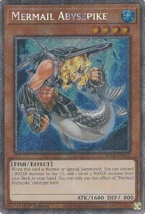 Mermail Abysspike (Platinum Secret Rare) (RA04-EN012) - Quarter Century Stampede 1st Edition