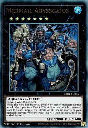 Mermail Abyssgaios (PUR) (RA04-EN065) - Quarter Century Stampede 1st Edition