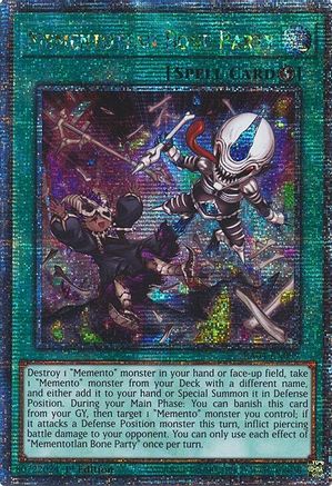 Mementotlan Bone Party (Quarter Century Secret Rare) (RA04-EN099) - Quarter Century Stampede 1st Edition