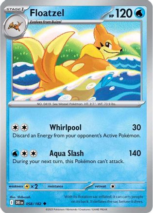 Floatzel 058  SV10 Destined Rivals - Uncommon