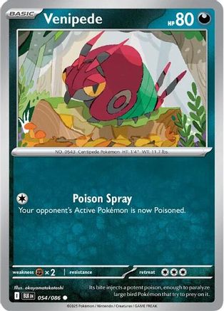 Venipede 054/086  SV Black Bolt - Common