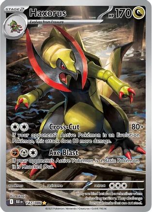 Haxorus 147/086  - Holofoil SV Black Bolt - Illustration Rare