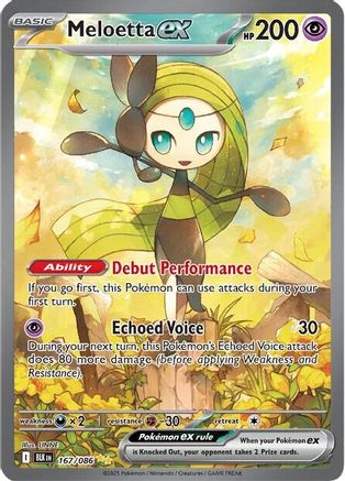 Meloetta ex 167/086  - Holofoil SV Black Bolt - Special Illustration Rare