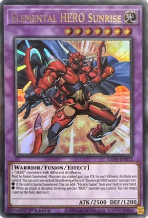 Elemental HERO Sunrise (2020 Date Reprint) (LED6-EN012) - Legendary Duelists: Magical Hero 1st Edition