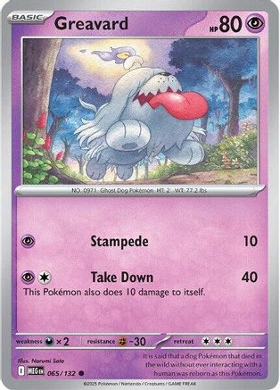 Greavard 065  - Reverse Holofoil ME01 Mega Evolution - Common